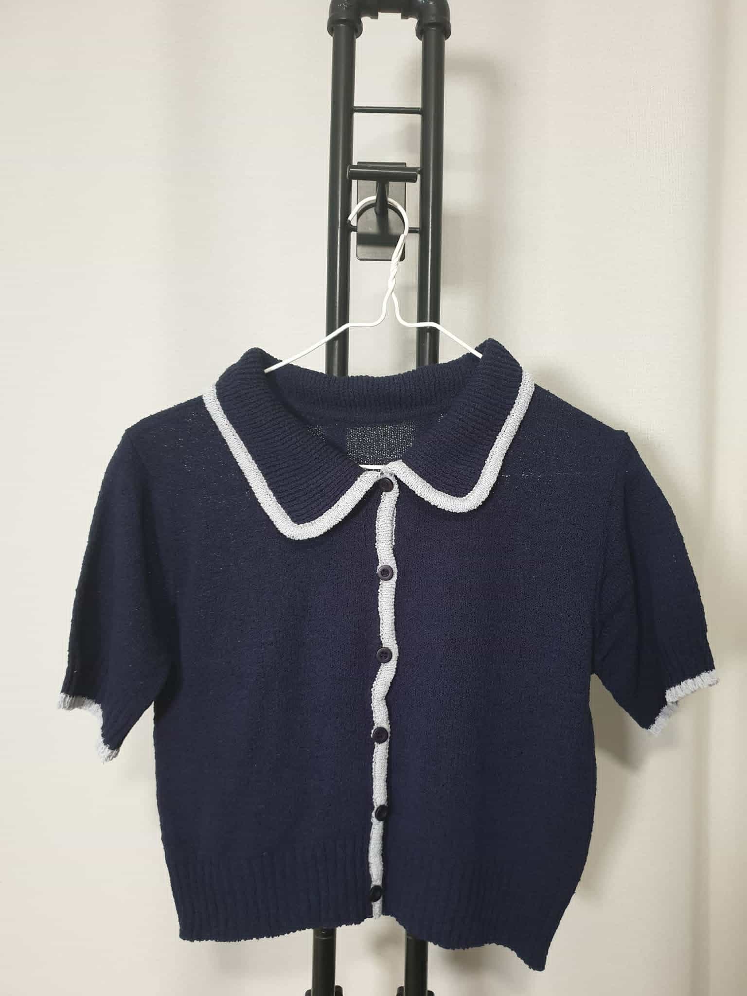 Peter Pan Collar Knitted Cardigan
