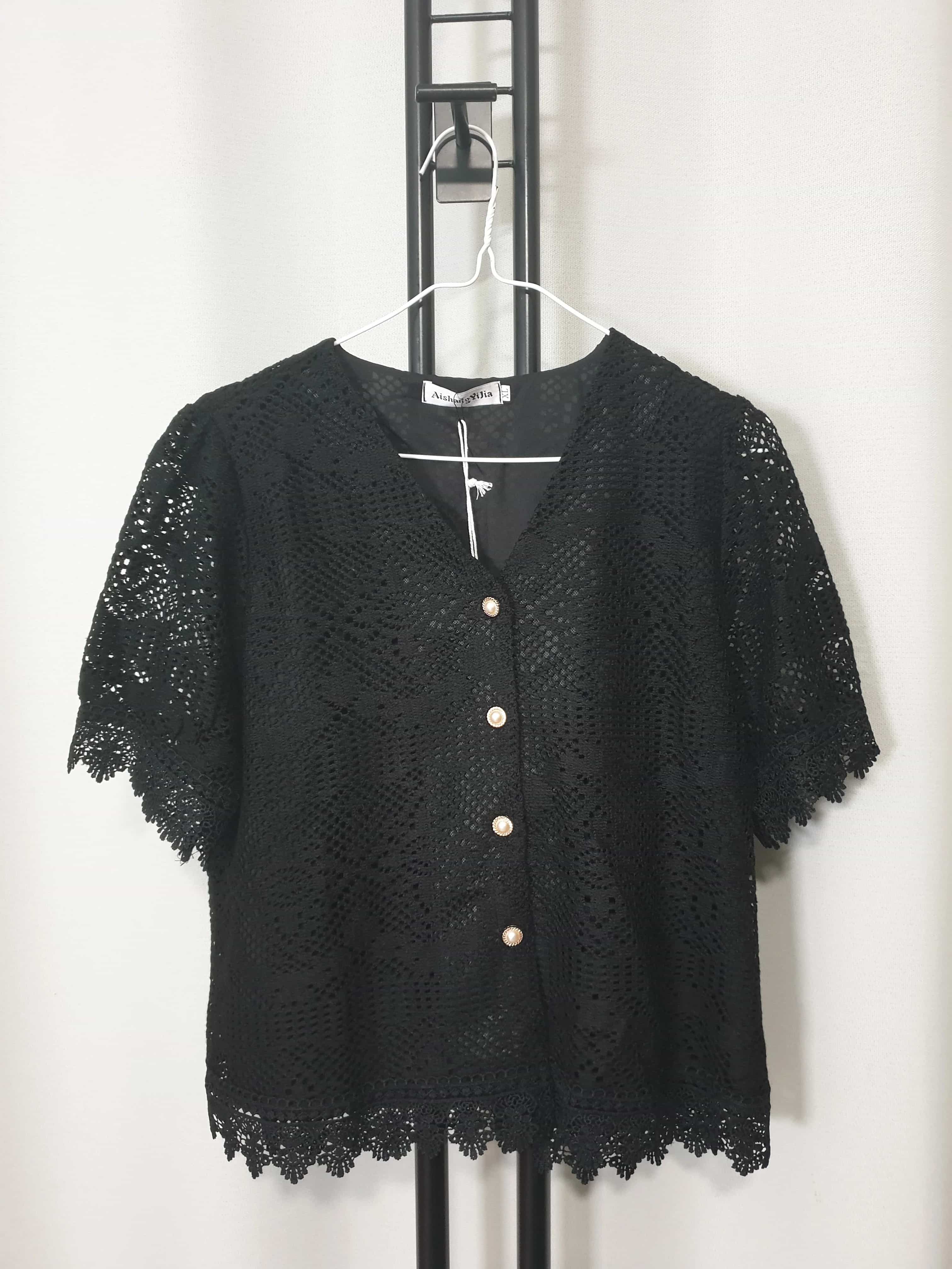 Floral Lace Button Up Top